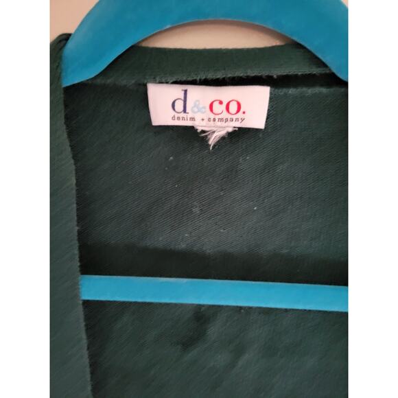 Denim & Co Long Green Cardigan Sweater 1X - Picture 2 of 5